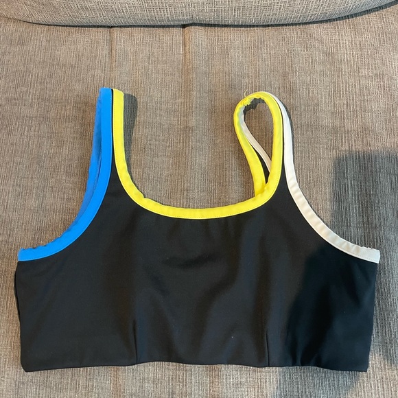 SPORTS BRA BLACK SPLIT 59 - Picture 2 of 7